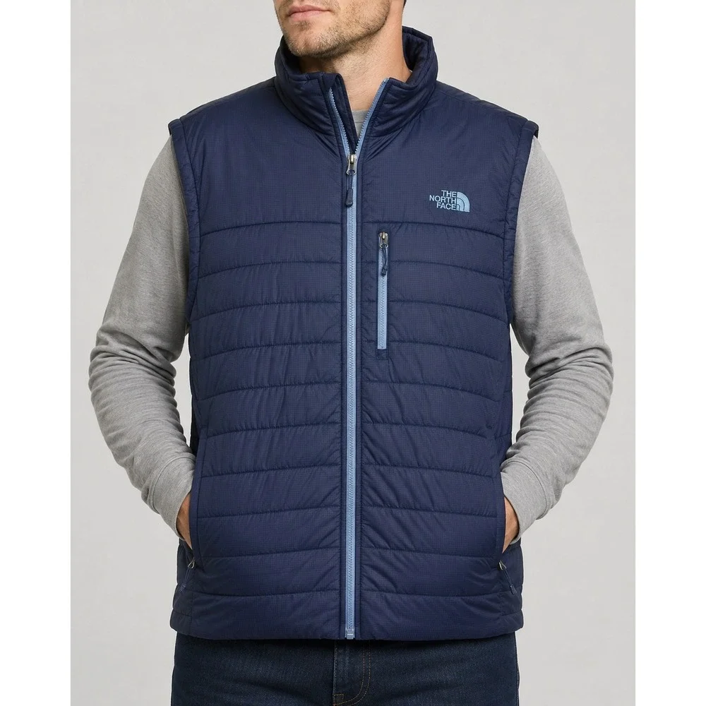 The North Face Thermoball Eco Vest Mens XXL Navy Blue Quilted Puffer